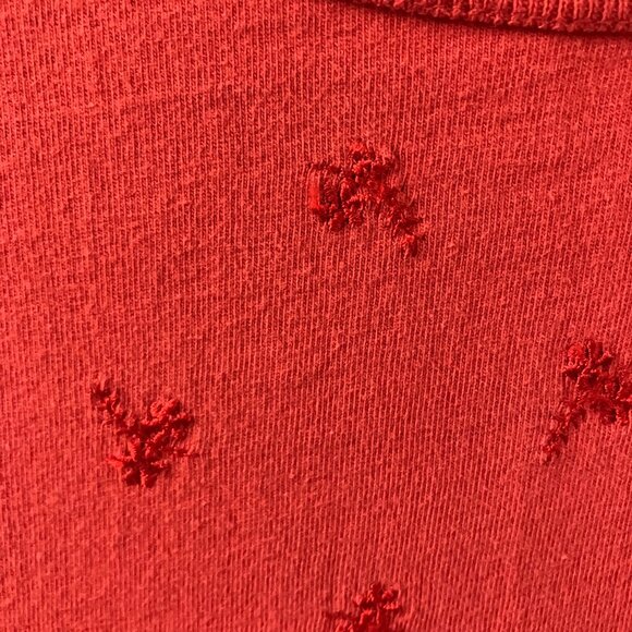 Basic Editions Plus Red Embroidered Tank Top Size 2X - Picture 4 of 6